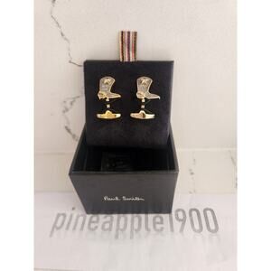 NIB Paul Smith Metal CUFFLINKS Boots With Star